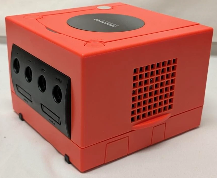 Nintendo GameCube RED-ORANGE Housing Gaming Console DOL-001 System Bundle NGC - Image 3 of 4