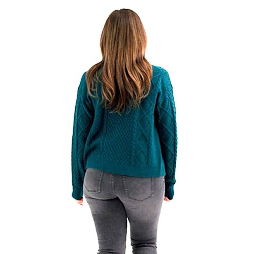 NWT $145 Cabi Peacock Cardigan Size L Style #4657 Cotton Blend Long Sleeve - Picture 3 of 3