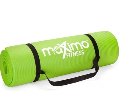 Maximo Yoga Fitness Mat Extra Thick Multipurpose Workout (Meas: 72 x 24) Green