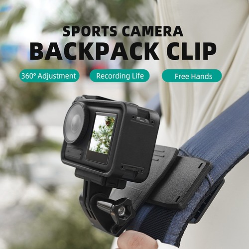360° Rotation Backpack Clip Clamp Mount For DJI Osmo Action 3/4 For Insta360 X4 - Bild 3 von 11