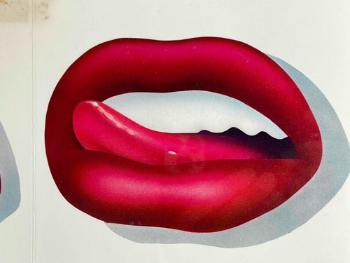 Vintage Tom Wesselmann Pop Art 3 Red Lips Mouth Triptych Lithograph Print Framed - Picture 9 of 13