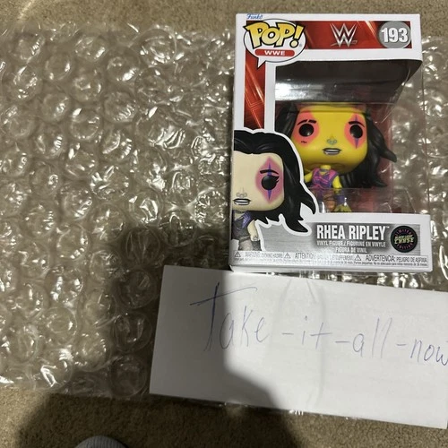 Funko Pop! WWE Rhea Ripley Black Light Chase IN HAND