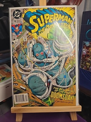 SUPERMAN THE MAN OF STEEL 18 NEWSSTAND COVER & ART JON BOGDANOVE & DENIS JANKE. 
