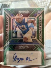 2024 Panini Prizm Draft Picks Sensational Signatures Grayson Murphy Green Prizm