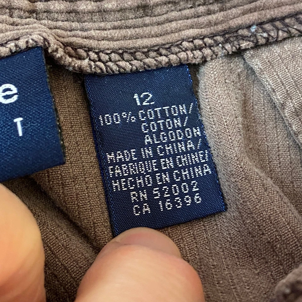 Pantalones plisados de pana Liz Claiborne para mujer talla 12 marrón cintura alta de colección años 90 Foto 4 de 4