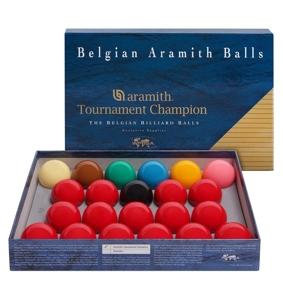 BOLA ARAMITH TOURNAMENT SNOOKER 52,5 MM (22 BOLAS) - Taco Set