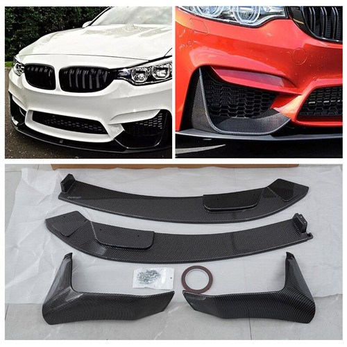 Front Bumper Lip Splitter For 15-20 BMW M3 F80 M4 F82 F83 MP Style Carbon Black - Picture 4 of 21