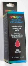 Artesprix Sublimation Stamp Ink Refill - 0.5 fl oz - 14 ml - Red - Combo Ship