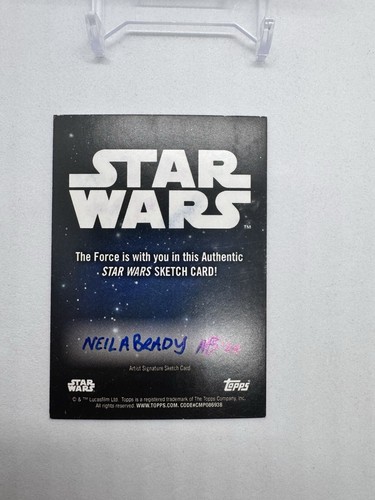 2024 Topps Star Wars Chrome Galaxy Darth Vader by Neil A Brady 1/1 one-of-one - Picture 4 of 4