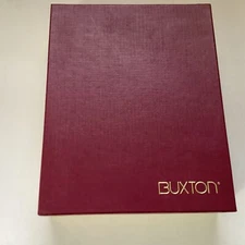 New Organizer planner Buxton Leather Cal-Q Organizer Vtg   Brown Never Used