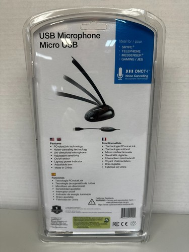 Cyber Acoustics CVL-1084 USB Microphone Micro USB Noise Canceling DNCT4 - Picture 3 of 9