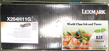 Genuine OPEN Lexmark X264A11G Standard Yield Toner +FREE $25 DINNER GIFT CARD