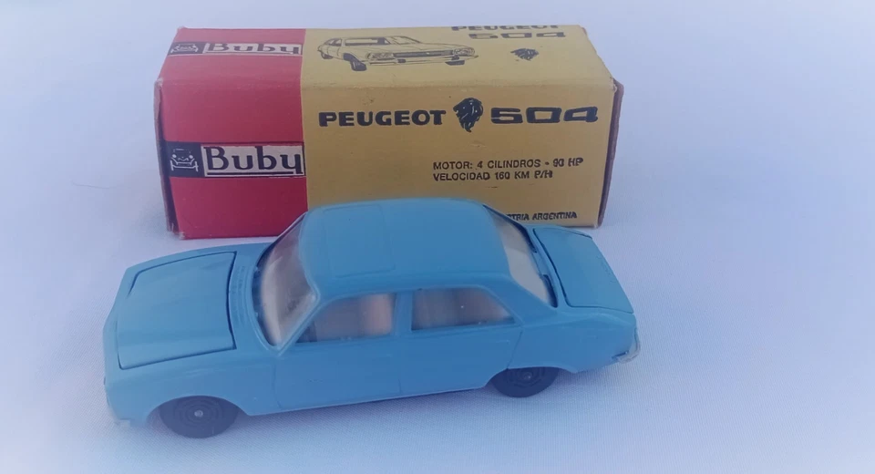 Buby Argentina juguete metal fundido a presión 1/43 peugeot 504 azul claro Foto 3 de 4