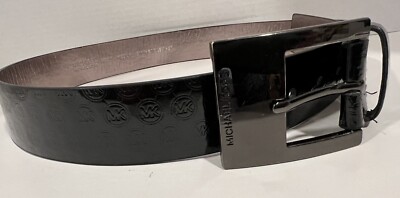 Michael Michael Kors Women Med Blk Belt Signature Logo  display picture 1