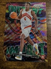 2021-22 Panini Prizm Instant Impact Prizm Green Wave #16 Scottie Barnes RC SP