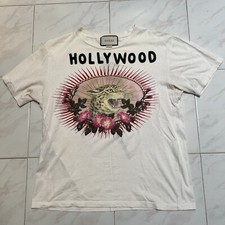 Gucci Hollywood Tiger Embroidered White T Shirt Men L Authentic