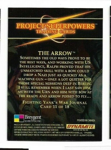 Alex Ross Project Superpowers Fighting Yank's War Journal Insert Cards You Pick - Bild 18 von 22