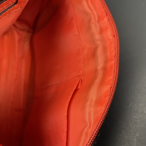 Bueno Faux Leather Bag Orange Faux Exotic Purse Tote Outside Pocket Handbag - Picture 13 of 15