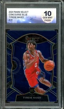 Tyrese Maxey 2020 Panini Select Concourse Blue Rookie Basketball Card #81 