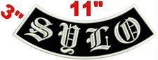 Support Your Local SYLO 11" Rocker Patch Black  White 1 er Outlaw Motorcycle