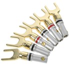 6 Pcs Audio Accessories Speaker Cable Connector Banana Plugs for Speakers