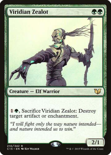 Viridian Zealot Commander 2015 PLD Green Rare MAGIC GATHERING CARD ABUGames - Afbeelding 1 van 1