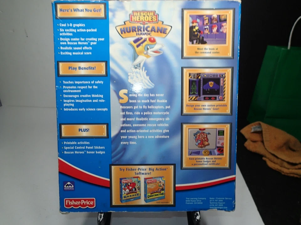 Vintage 1999 Fisher Price Rescue Heroes Hurricane Havoc PC Mac game Never Opened - Image 3 of 4