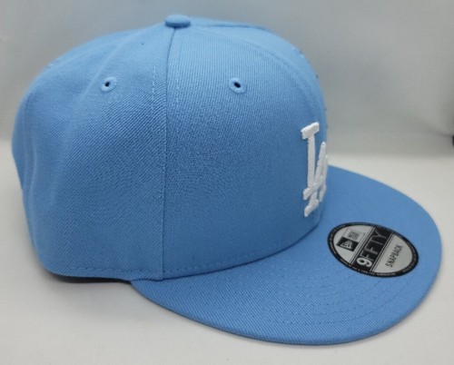 NEW ERA 9FIFTY SNAPBACK HAT. MLB. LOS ANGELES DODGERS. SKY BLUE. - Picture 3 of 6