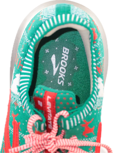 Brooks Levitate 2 Mens Ugly Christmas Sweater Running Shoes Men’s Sz 9 (D) - Picture 7 of 11