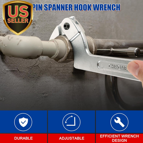 9Pcs Adjustable Pin Spanner Wrench Tool Set, C Pin Spanner Hook Wrench, Spann... - Picture 3 of 6