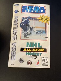 NHL All-Star Hockey (Sega Saturn, 1995) complete in box broken case