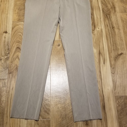 NEW Michael Kors Dress Pants Tan 37 Flat Front Straight Leg Waist 39 Unhemmed - Picture 5 of 8