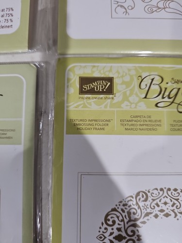 4 Stück Stampin Up! Strukturierte Impressionen elegante Linien - Sizzix Big Shot - nicht mehr produziert - Bild 4 von 9