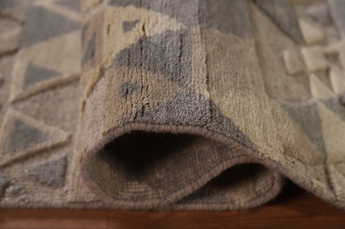 Geometric Moderm Moroccan Oriental Area Rug Multi Level Pile Handmade Rug 6'x8' - Bild 11 von 12