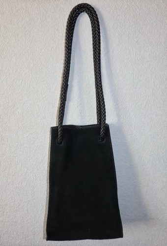 YVES SAINT LAURENT Rives Gouche Womens Suede Black Tote Bag with Purse - Picture 6 of 16