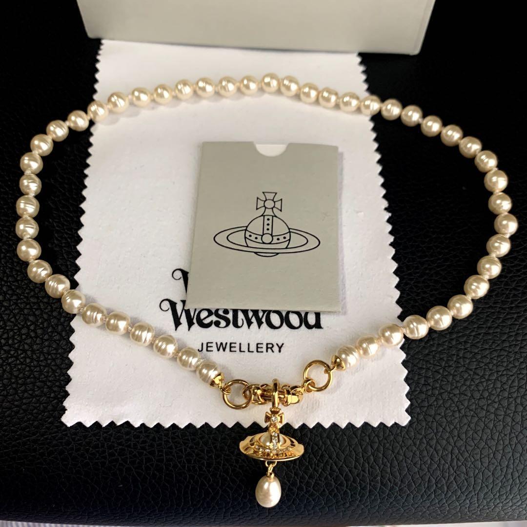 ネックレス・チョーカー Vivienne Westwood Aleksa necklace Vivienne Westwood Necklace ALEKSA Orb Logo Pearl Choker | eBay