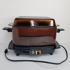 West Bend Slow Cooker Plus Brown Retro 6 QT Cooker Crock Pot 5275 Glass Lid 