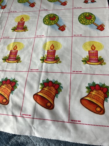 Vintage 1981 Christmas Cut Stuff Sew Ornaments Creative Circle Uncut Panel 15 - Picture 6 of 12