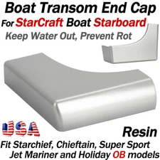 For StarCraft Boat Transom End Cap STARBOARD RIGHT OB Models Corner Guard Resin