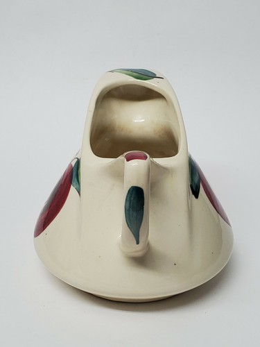 VINTAGE PURINTON SLIP WARE POTTERY PITCHER APPLE DESIGN ANTIQUE COLLECTIBLE - Picture 11 of 12