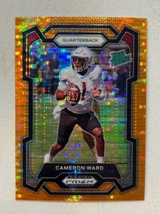 CAM WARD 2024 Prizm Draft Picks Football ORANGE PULSAR Prizm # 47/49 Cameron
