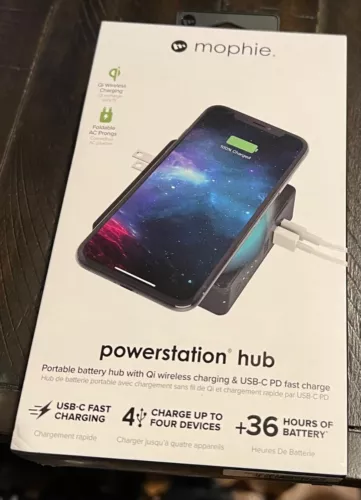 Mophie Powerstation Hub 18W PD fast charge 6000mAh Qi-enabled wireless Charging