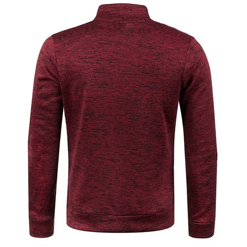 Cardigan uomo finto collo full zip medio elasticizzato maglione cappotto felpa pullover - Foto 2 di 2
