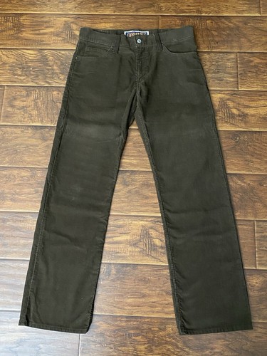 Levis 549 Mens Brown Corduroy Pants Low Loose Straight Fit Size 34 x 34