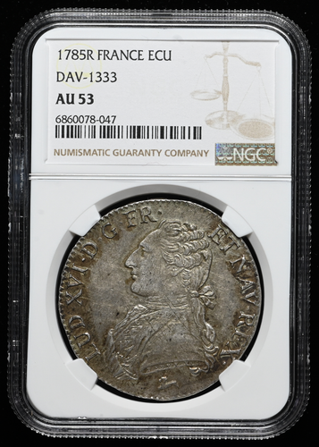 FRANCE. Louis XVI, Silver Ecu, 1785-R, Dav-1333, NGC AU53 - Picture 3 of 4