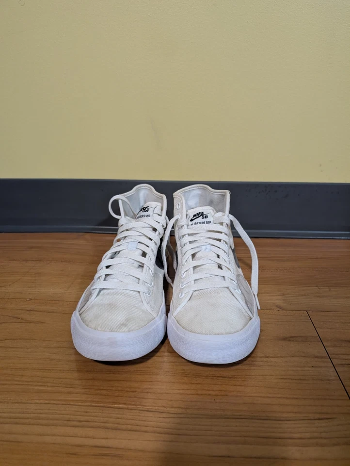 Size 8 - Nike Blazer Court Mid Premium SB White Black 2022 - Image 2 of 4
