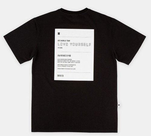 BTS WORLD TOUR LOVE YOURSELF IN SEOUL MOVIE OFFICIAL GOODS T-SHIRT BLACK A NEW - Picture 2 of 12