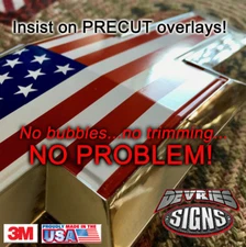 USA PRECUT 99-19 Chevy Silverado emblem overlay 3M (NO gel-coat) NO TRIMMING!   