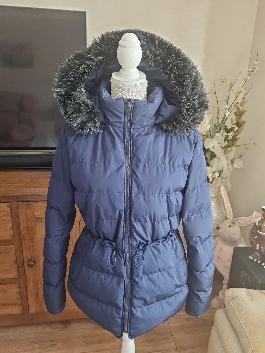 Ladies blue padded coats discount