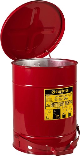 10 Gal Safety Can Container Foot Pedal Lid for Oily Rag Dog Poop Kitchen Trash - Picture 3 of 4